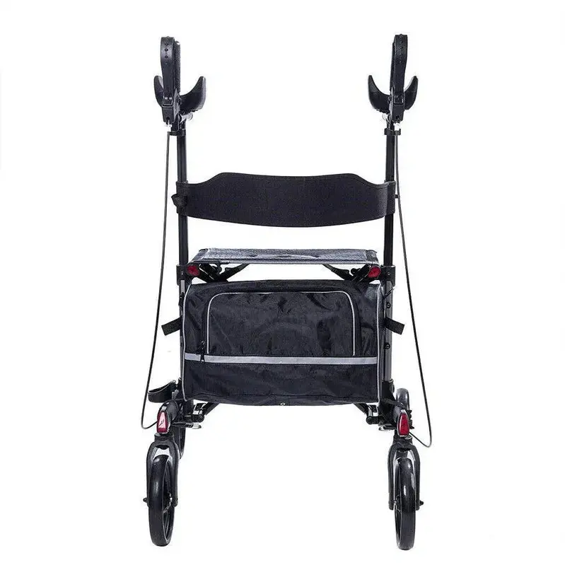 Heavy-Duty Upright Rollator Walker – Sturdy Standing Support Frame with Ergonomic Handles and Braking System