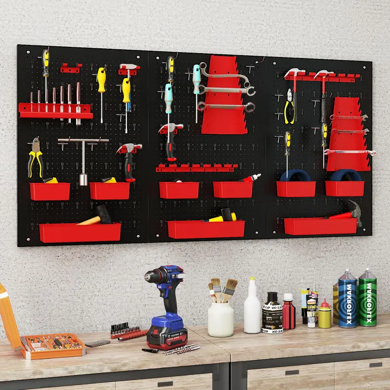 Heavy-Duty Utility Tool Storage Board – Modular Garage & Workshop Organizer Kit