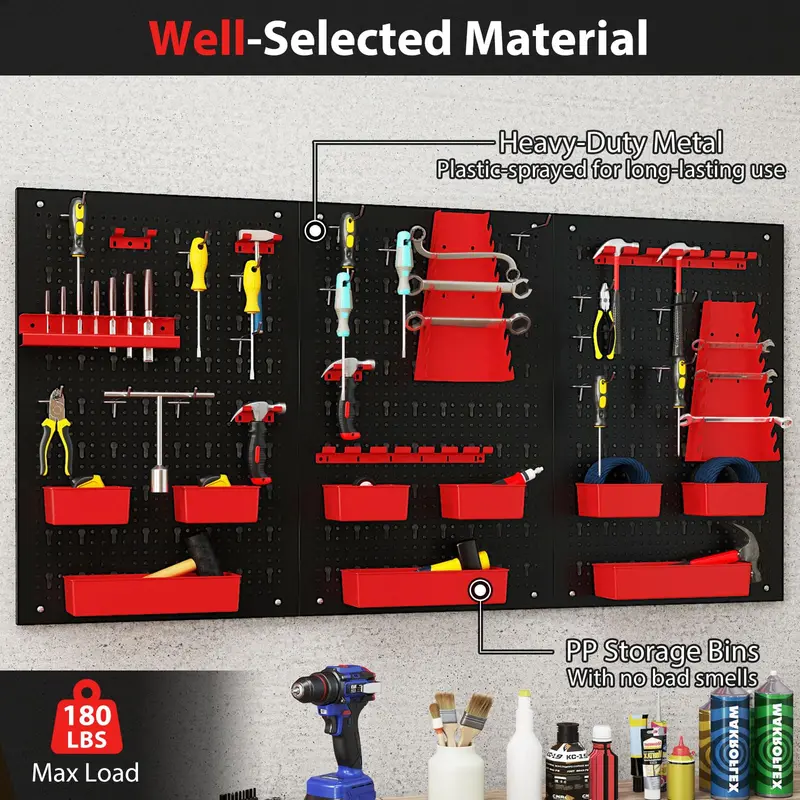 Heavy-Duty Utility Tool Storage Board – Modular Garage & Workshop Organizer Kit