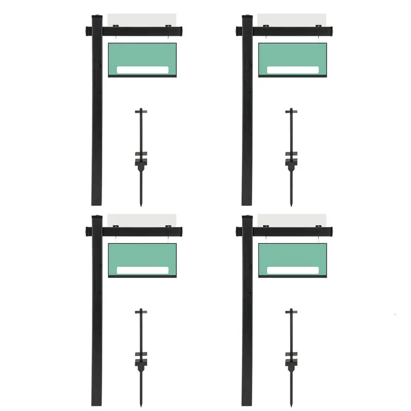 Heavy-Duty Vinyl Real Estate Sign Post – 4"×4"×72" Realtor Stake with Flat Cap for Yard Signs