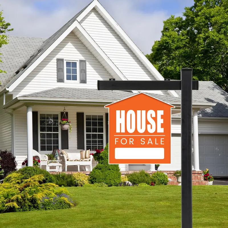 Heavy-Duty Vinyl Real Estate Sign Post – 4"×4"×72" Realtor Stake with Flat Cap for Yard Signs
