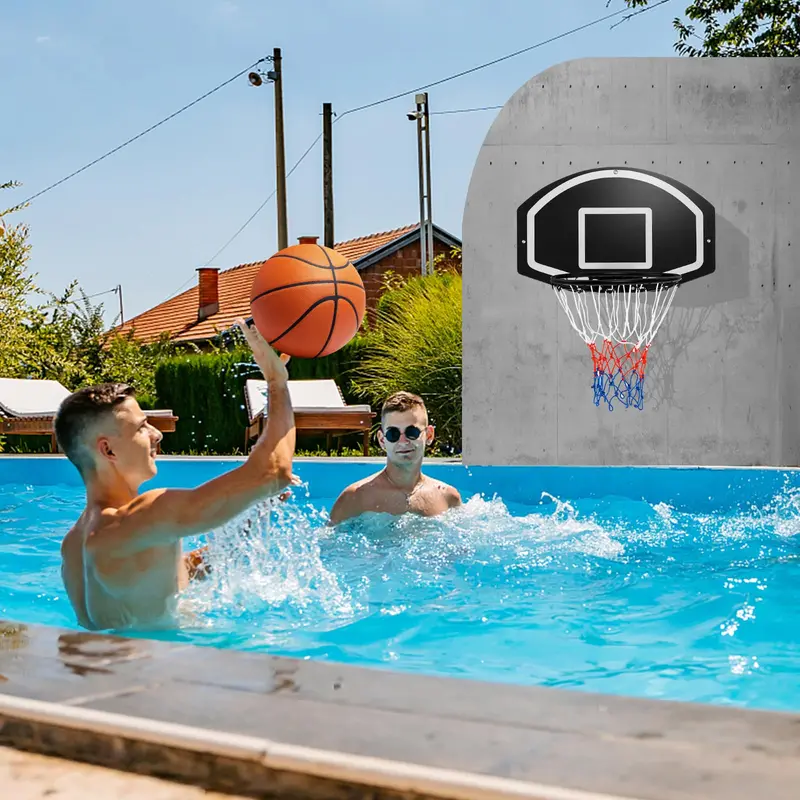 Heavy-Duty Wall-Mounted Basketball Hoop with Shatterproof 28.5" x 18" Backboard and 17" Steel Rim 2