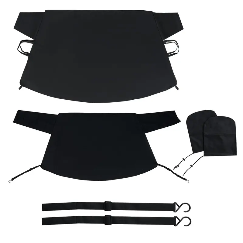 Heavy-Duty Windshield Snow Cover Set – 600D Oxford Fabric Frost & Ice Protector for Front & Rear Windows