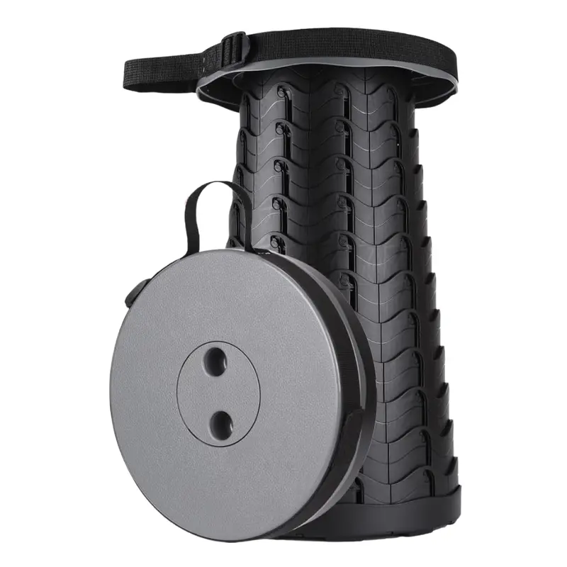 Height-Adjustable Collapsible Stool for Camping, Events, or Multi-Use Indoor Settings 2