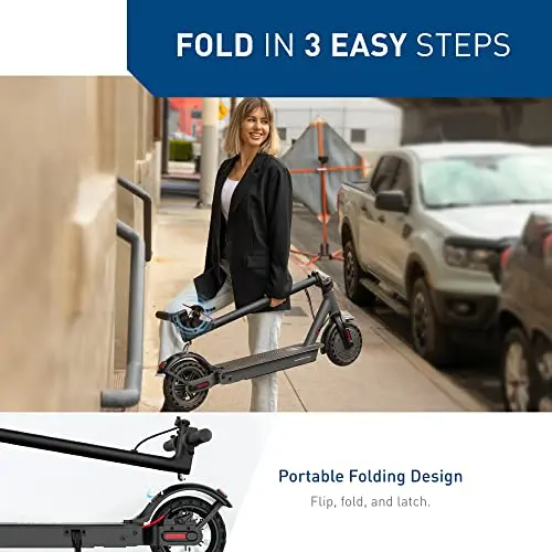 Hiboy S2 Pro Folding Electric Scooter – 500W Motor, 10-Inch Solid Tires, LED Display & IPX4 Water Resistance