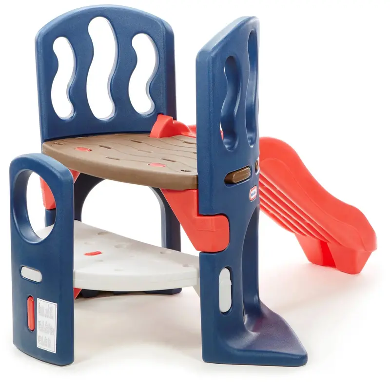Hide-and-Slide Kids’ Climber & Slide – Blue and Red Indoor/Outdoor Play Structure for Ages 2–6 2
