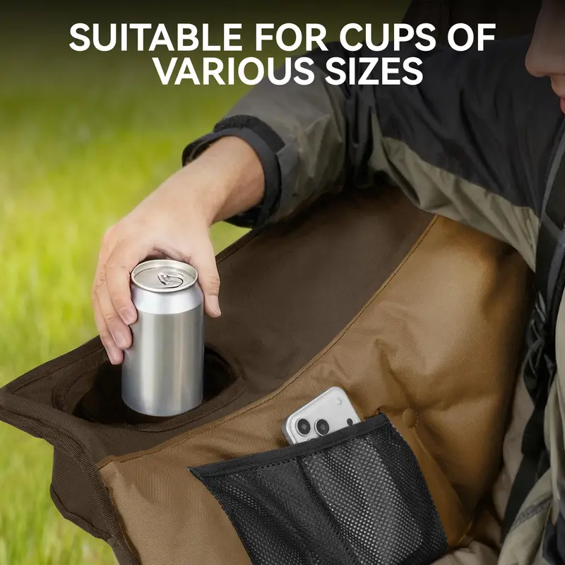 High-Back Double Camping Loveseat – Low-Profile Folding Chair for Two with Cup Holders & 800-Lb Weight Capacity