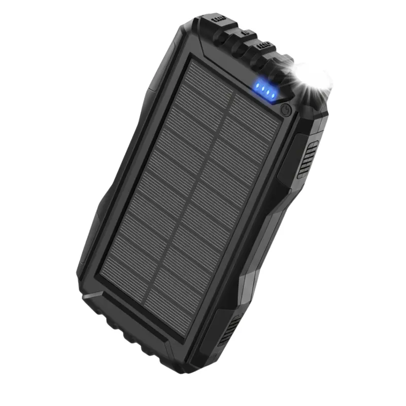 High-Capacity Solar Power Bank – 42800mAh with Built-in Flashlight & Dual USB Ports
