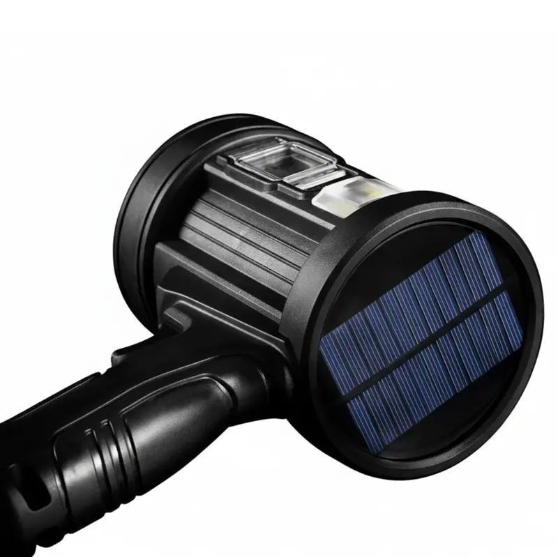 High-Output Solar-Rechargeable LED Spotlight (90,000 Lumens) with Floodlight Mode 2