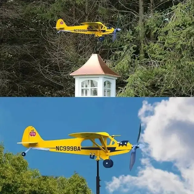 Historic Flight Wind Spinner – Aviation-Inspired Outdoor Kinetic Sculpture 2
