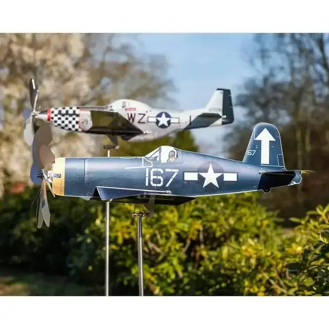 Historic Flight Wind Spinner – Aviation-Inspired Outdoor Kinetic Sculpture
