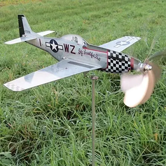 Historic Flight Wind Spinner – Aviation-Inspired Outdoor Kinetic Sculpture