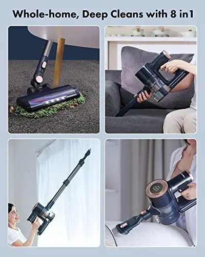Homeika Cordless Vacuum Cleaner Featuring 20KPa Suction & LED Display