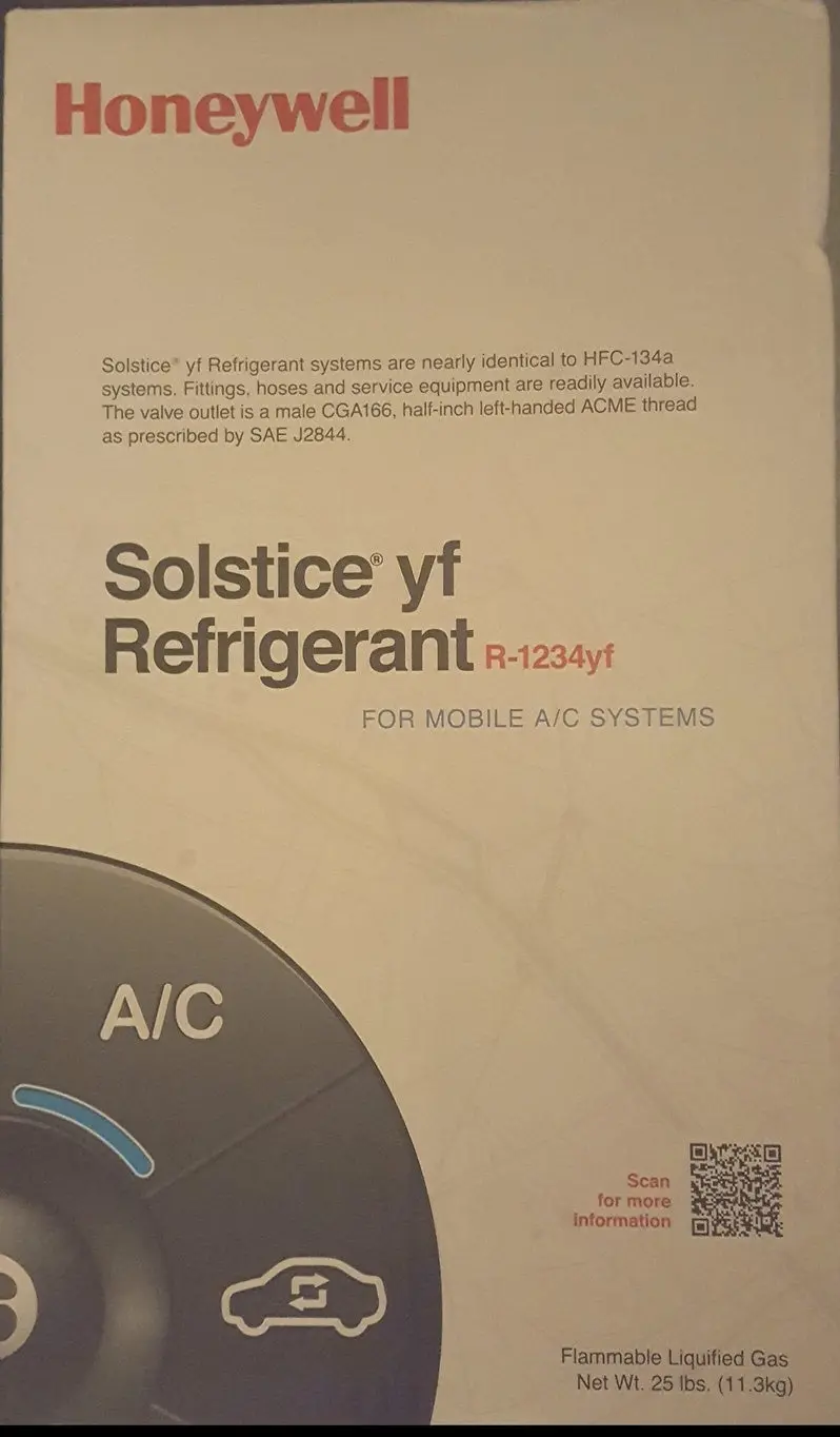 Honeywell R-1234yf Refrigerant – 25-Pound Cylinder for Automotive AC Systems