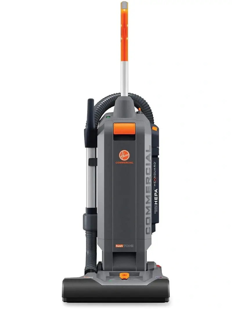 Hoover HushTone Commercial Upright Vacuum – 15-Inch Cleaning Path, IntelliBelt Drive, Dual-Surface Performance (Carpet & Hard Floors), Model CH54115