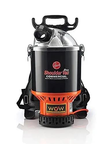 Hoover Shoulder Vac Pro Backpack Vacuum – HEPA Filtration, Ergonomic Chiropractic Design, Lightweight Bagged System for Carpet & Hard Floors, Model C2401