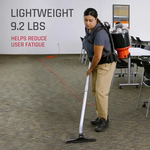 Hoover Shoulder Vac Pro Backpack Vacuum – HEPA Filtration, Ergonomic Chiropractic Design, Lightweight Bagged System for Carpet & Hard Floors, Model C2401