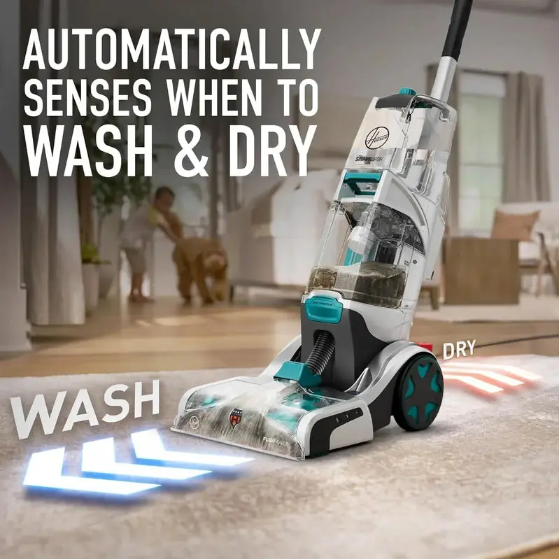 Hoover SmartWash+ Automatic Carpet Cleaner – Deep-Cleaning Shampooer with Pet Stain & Odor Removal, Upholstery Compatibility, Model FH52000
