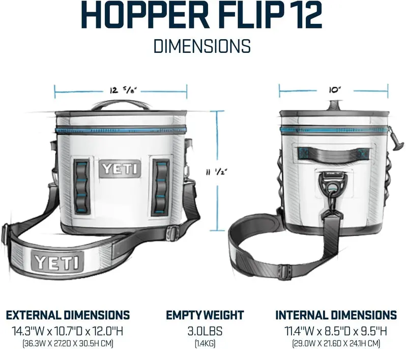 Hopper Flip 12-Quart Portable Soft-Sided Cooler – Insulated, Leakproof, and Lightweight for On-the-Go Use