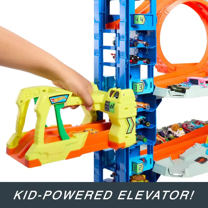 Hot Wheels City Ultimate Garage Playset – Expandable Toy Garage with 2 Die-Cast Cars, 50+ Car Storage, Ages 4–8