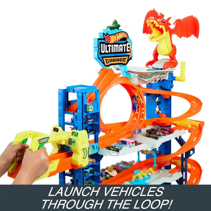 Hot Wheels City Ultimate Garage Playset – Expandable Toy Storage System with 2 Die-Cast Vehicles for Ages 4–8