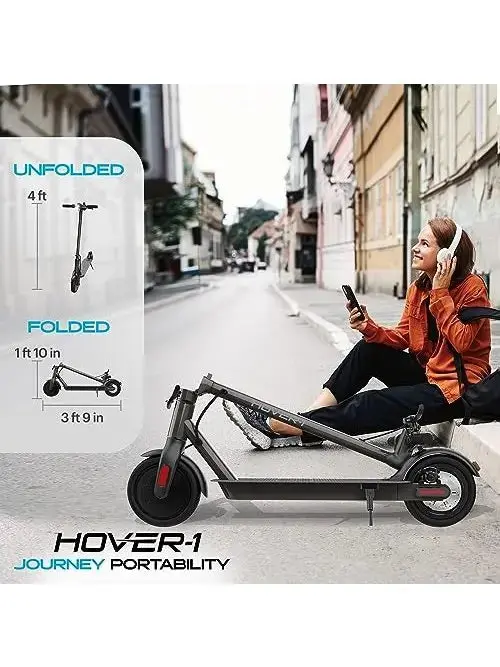 Hover-1 Journey Electric Scooter – 14 MPH Top Speed, 16-Mile Range, LCD Display, 8.5" All-Terrain Tires, UL-Certified, 220 LB Capacity