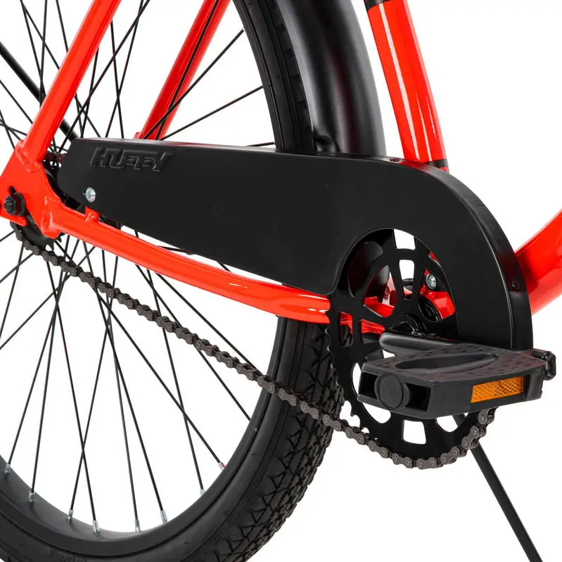 Huffy Cranbrook 26-Inch Men’s Beach Cruiser Bike – Classic Comfort Design, Steel Frame, Red Finish