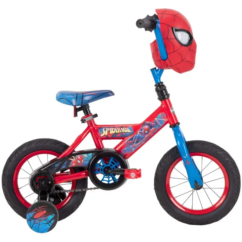 Huffy Marvel Spider-Man 12-Inch Kids’ Bike – Steel Frame, Training Wheels, EZ Build, Ages 3–5