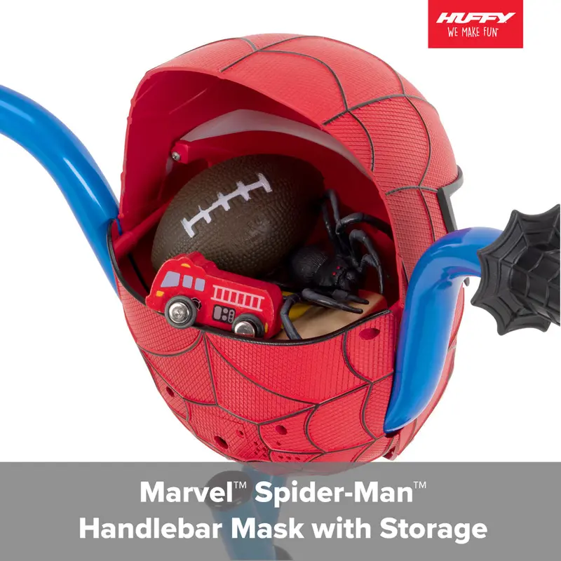 Huffy Marvel Spider-Man 12-Inch Kids’ Bike – Steel Frame, Training Wheels, EZ Build, Ages 3–5