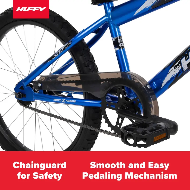 Huffy Rock It 20-Inch Kids Bicycle – Royal Blue, Single-Speed, Training Wheels, Ages 5+