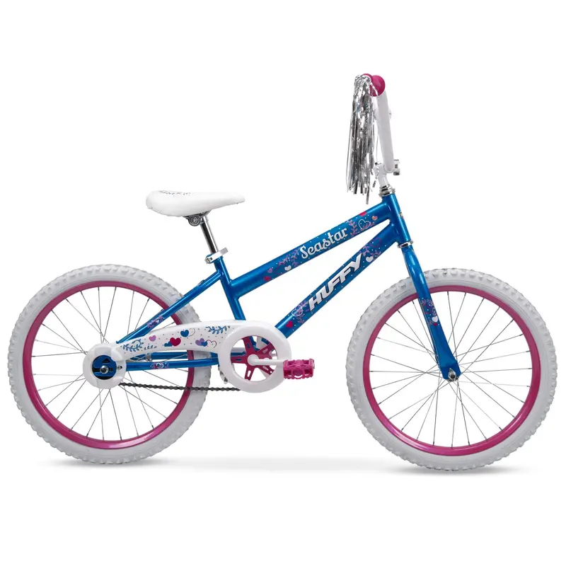 Huffy Sea Star 20-Inch Kids Bike – Blue/Pink, Coaster Brake, Streamers, Ages 5–12