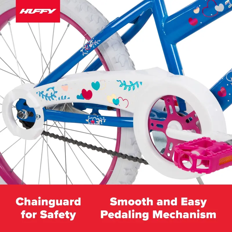 Huffy Sea Star 20-Inch Kids Bike – Blue/Pink, Coaster Brake, Streamers, Ages 5–12