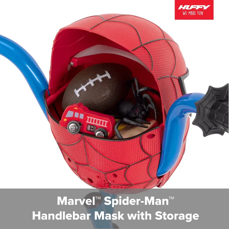 Huffy Spider-Man 12-Inch Kids’ Bike – Steel Frame, Training Wheels Included, Ideal for Ages 3–5