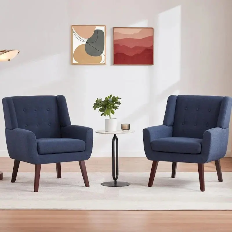 HUIMO Modern Tufted Accent Chairs (Set of 2) 2