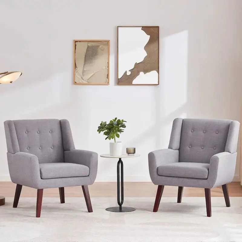 HUIMO Modern Tufted Accent Chairs (Set of 2)