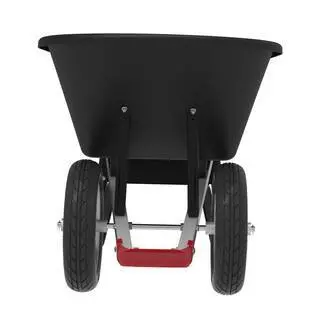 Husky 6 Cubic Foot Poly Wheelbarrow – Dual Flat-Free Wheels, Durable Molded Tub, and Easy-Maneuvering Design