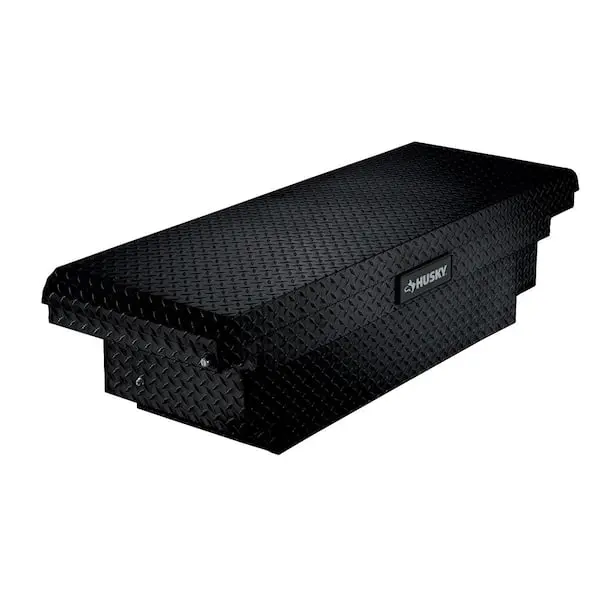 Husky Low-Profile Aluminum Truck Toolbox – Black, Lightweight, Custom-Fit for Mid-Size Pickup Beds