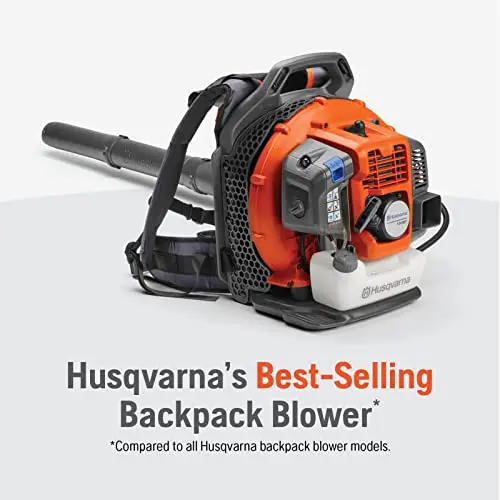 Husqvarna 150BT Gas Backpack Leaf Blower – 51cc Engine, 765 CFM / 270 MPH, Ergonomic Carrying System