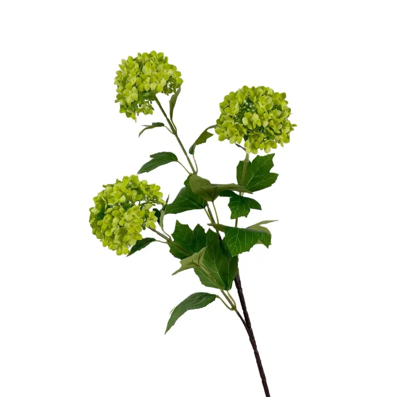 Hydrangea Snowball Silk Bouquet – Fluffy Blooms for Photo Shoots, Tables & Shelf Displays