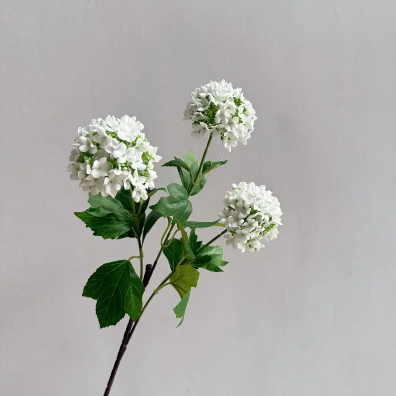 Hydrangea Snowball Silk Bouquet – Fluffy Blooms for Photo Shoots, Tables & Shelf Displays 6