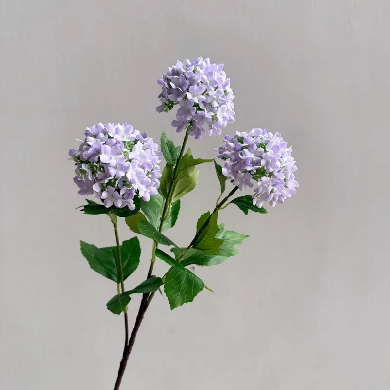 Hydrangea Snowball Silk Bouquet – Fluffy Blooms for Photo Shoots, Tables & Shelf Displays