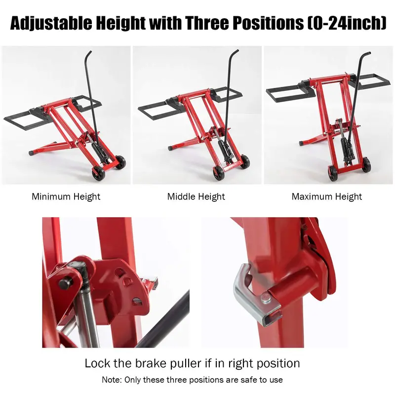 Hydraulic Lawn Mower Lift Stand – 500 lb Capacity, Tool-Free Assembly