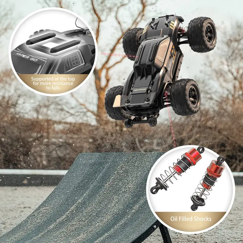 HYPER GO H16BM 1/16 Scale Brushless RC Car – Ready-to-Run, 42 MPH Max Speed, High-Performance Off-Road Racer
