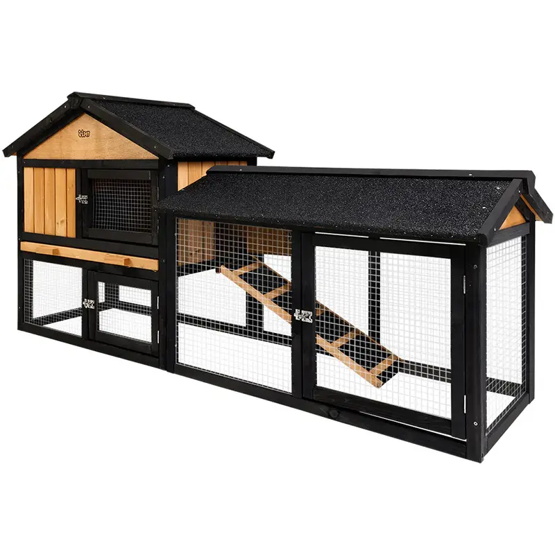 i.Pet Extra-Large Wooden Chicken Coop & Hutch – Outdoor Rabbit or Poultry Enclosure with Run