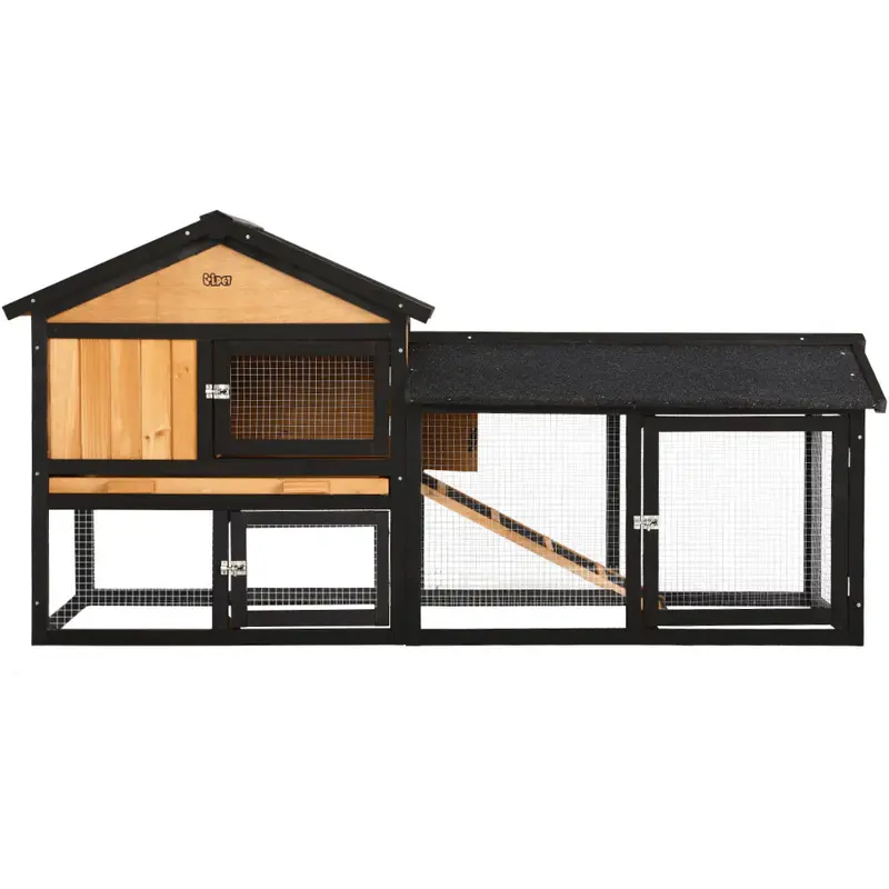 i.Pet Extra-Large Wooden Chicken Coop & Hutch – Outdoor Rabbit or Poultry Enclosure with Run
