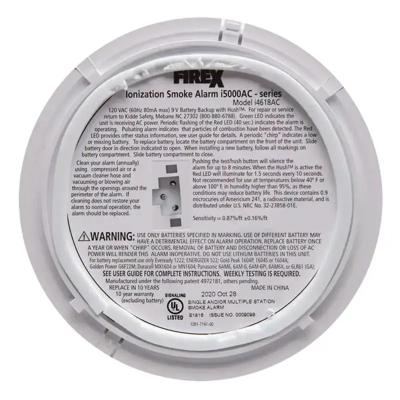 i4618 Quad-Pack Interconnected Smoke Alarm – Ionization Technology, AC Powered with Battery Backup