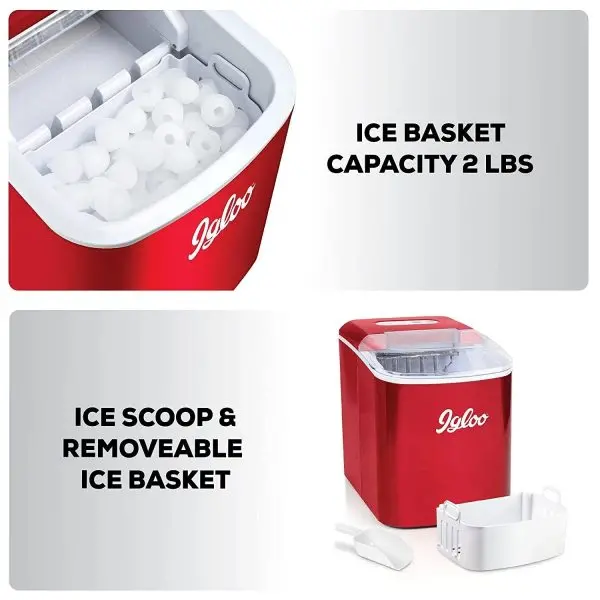 Igloo ICEB26RR Countertop Electric Ice Maker – Fast, Automatic, Portable