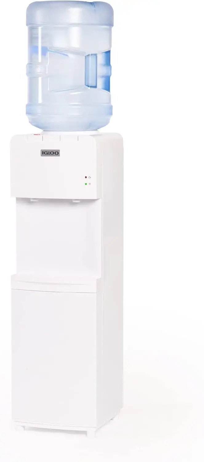 Igloo Top-Loading Dual-Temp Hot & Cold Water Cooler in Black Stainless Steel