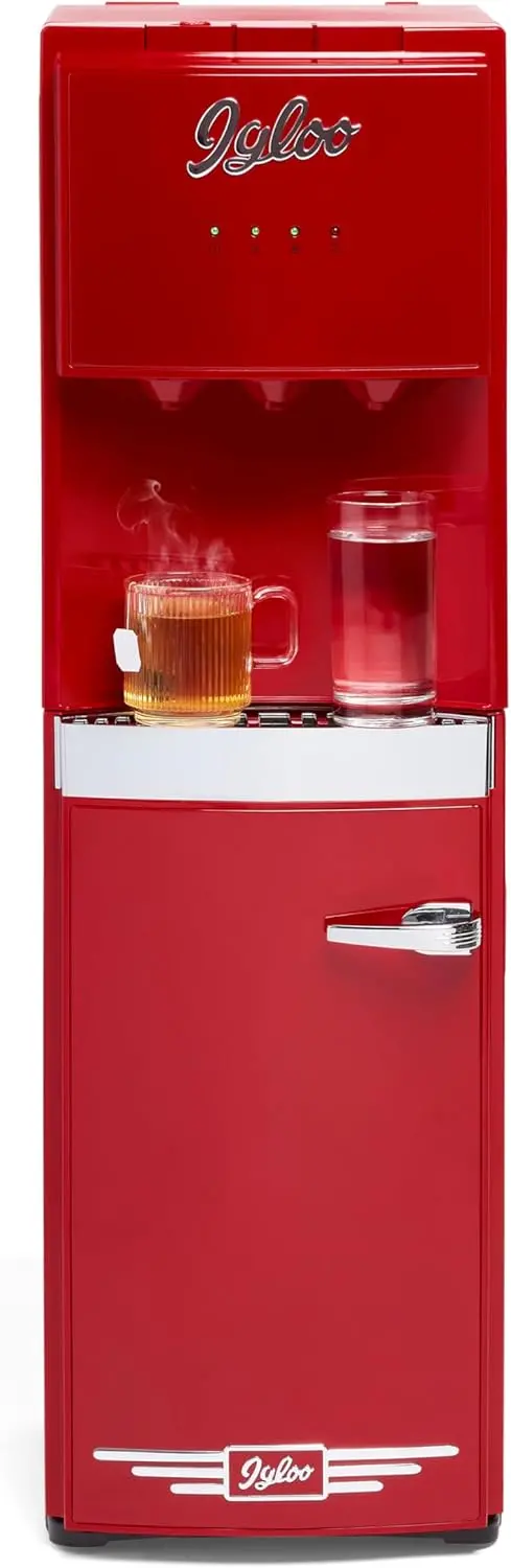 Igloo Top-Loading Dual-Temp Hot & Cold Water Cooler in Black Stainless Steel