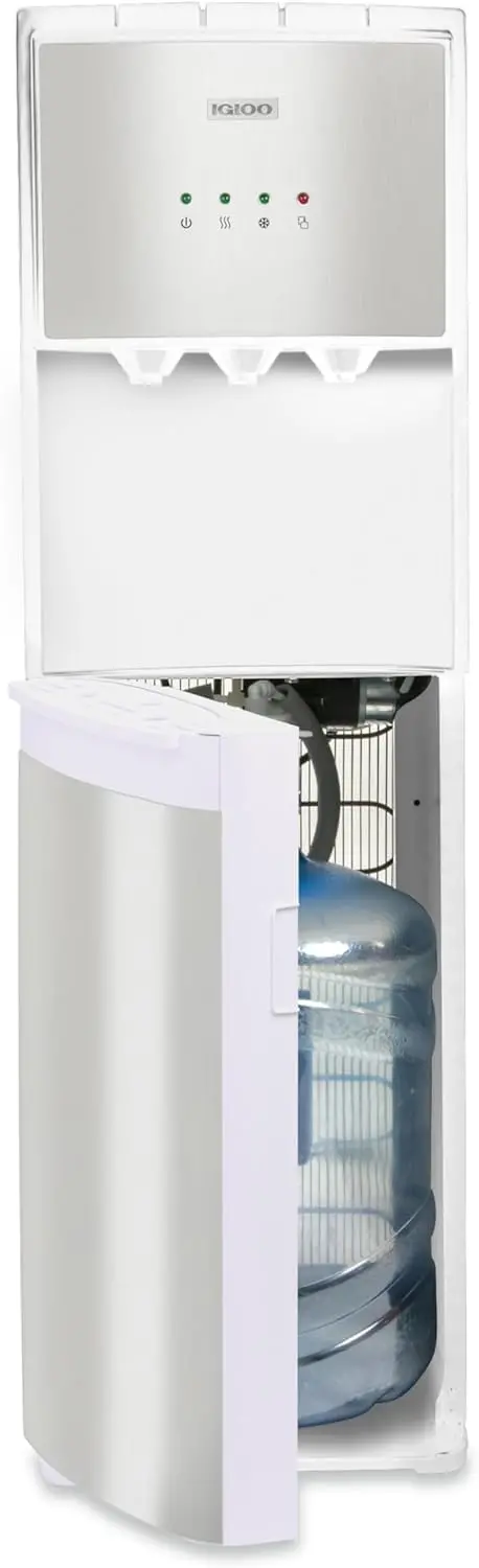 Igloo Top-Loading Dual-Temp Hot & Cold Water Cooler in Black Stainless Steel